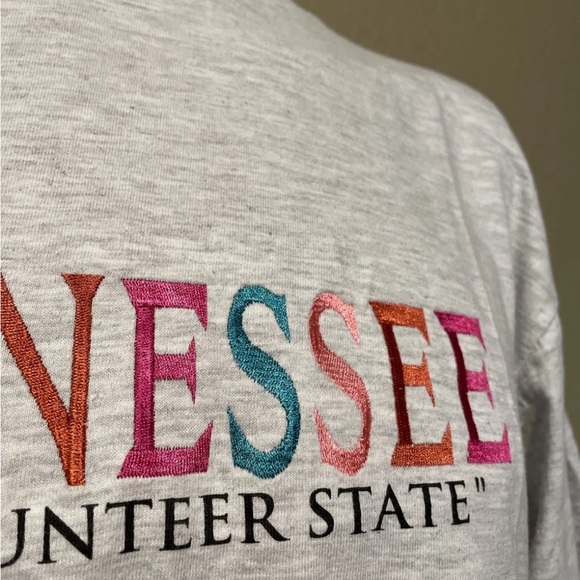 Vintage 90’s Embroidered TENNESSEE The Volunteer State Gray Shirt Size XL - Picture 4 of 7